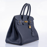Hermes Birkin 35 Blue Nuit Togo with Gold Hardware