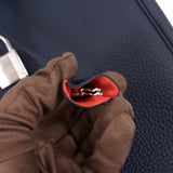 Hermes Birkin 35 Blue Nuit Verso Orange Poppy Togo Palladium Hardware