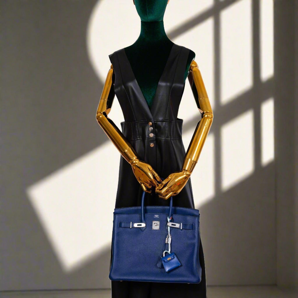 Hermes Birkin 35 Blue Saphire Taurillon Novillo leather Palladium Hardware
