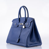 Hermes Birkin 35 Blue Saphire Taurillon Novillo leather Palladium Hardware