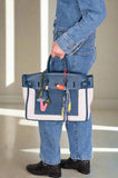Hermes Birkin 35 Blue Thalassa Grizzly Suede, Swift Permabrass Hardware