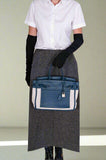 Hermes Birkin 35 Blue Thalassa Grizzly Suede, Swift Permabrass Hardware
