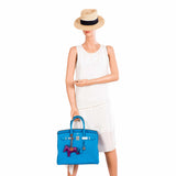 Hermes Birkin 35 Blue Zanzibar Togo Palladium Hardware