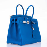 Hermes Birkin 35 Blue Zellige Togo Palladium Hardware