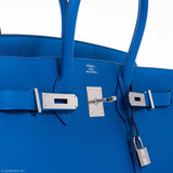 Hermes Birkin 35 Blue Zellige Togo Palladium Hardware