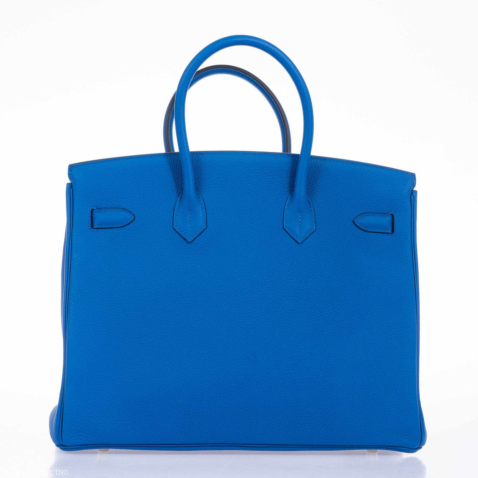 Hermes Birkin 35 Blue Zellige Togo Palladium Hardware