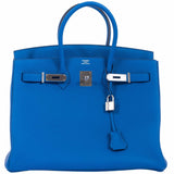Hermes Birkin 35 Blue Zellige Togo Palladium Hardware