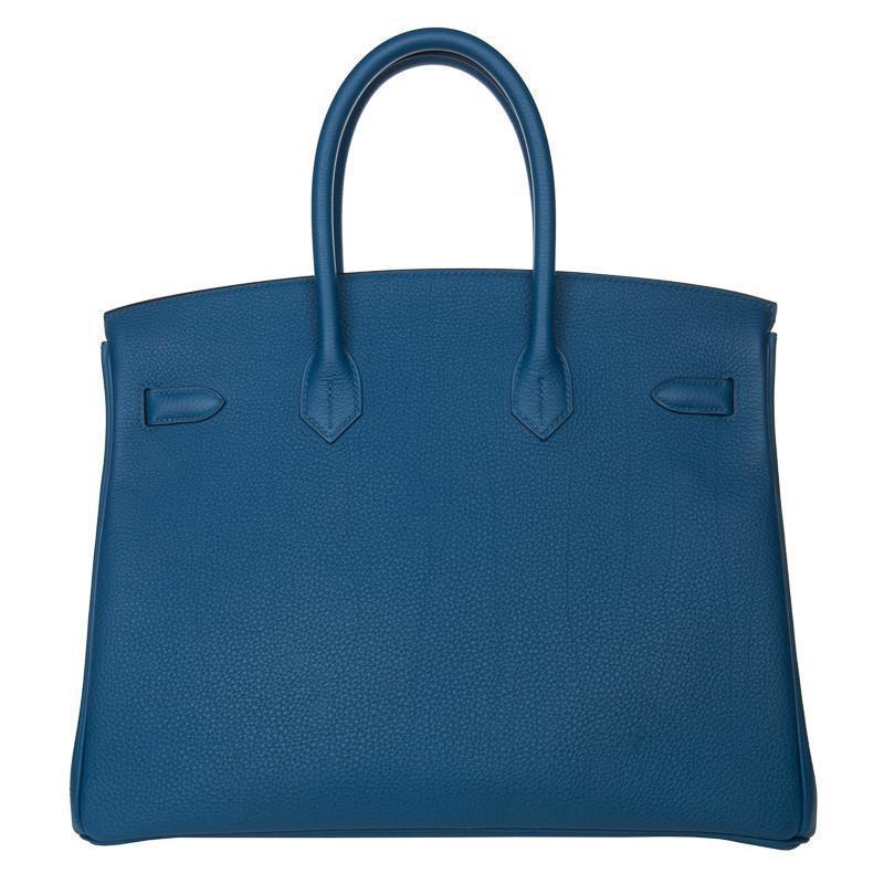 Hermes Birkin 35 Blue de Galice Gold Hardware