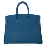 Hermes Birkin 35 Blue de Galice Gold Hardware