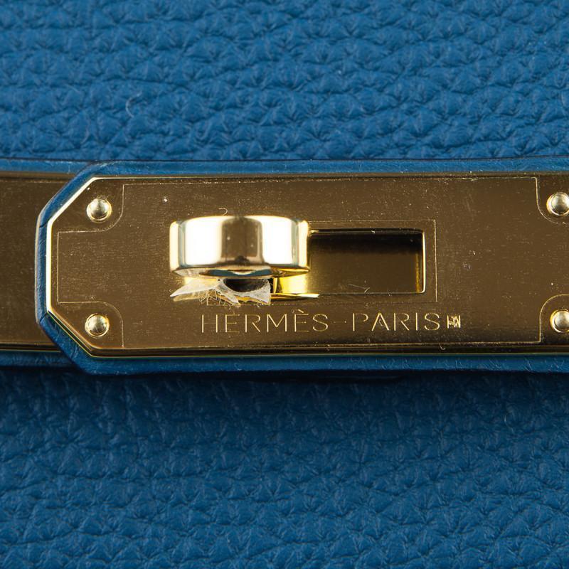 Hermes Birkin 35 Blue de Galice Gold Hardware
