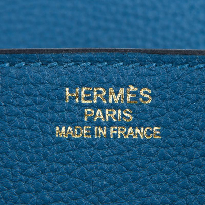 Hermes Birkin 35 Blue de Galice Gold Hardware