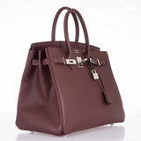 Hermes Birkin 35 Bordeaux Epsom Palladium Hardware