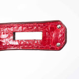 Hermes Birkin 35 Braise Porosus Crocodile Palladium Hardware