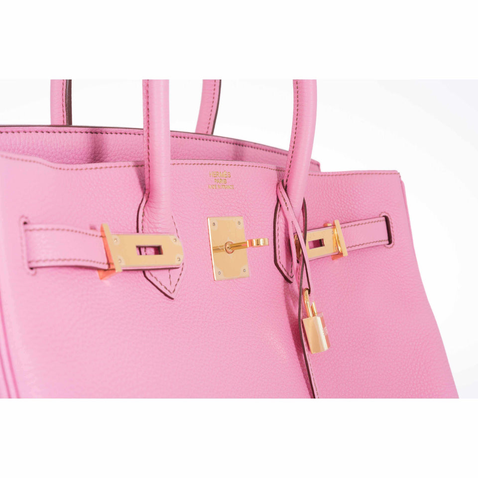 Hermes Birkin 35 Bubblegum 5P Pink Gold Hardware • Investment Bag