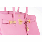 Hermes Birkin 35 Bubblegum 5P Pink Gold Hardware • Investment Bag