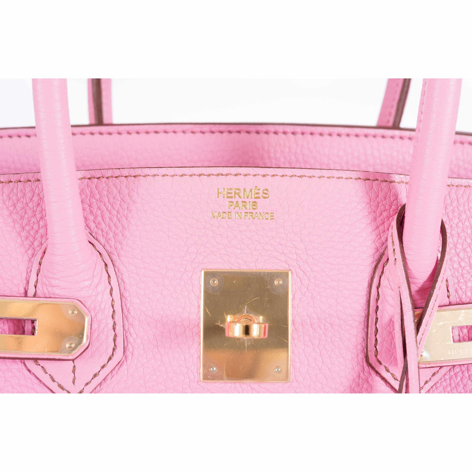 Hermes Birkin 35 Bubblegum 5P Pink Gold Hardware • Investment Bag