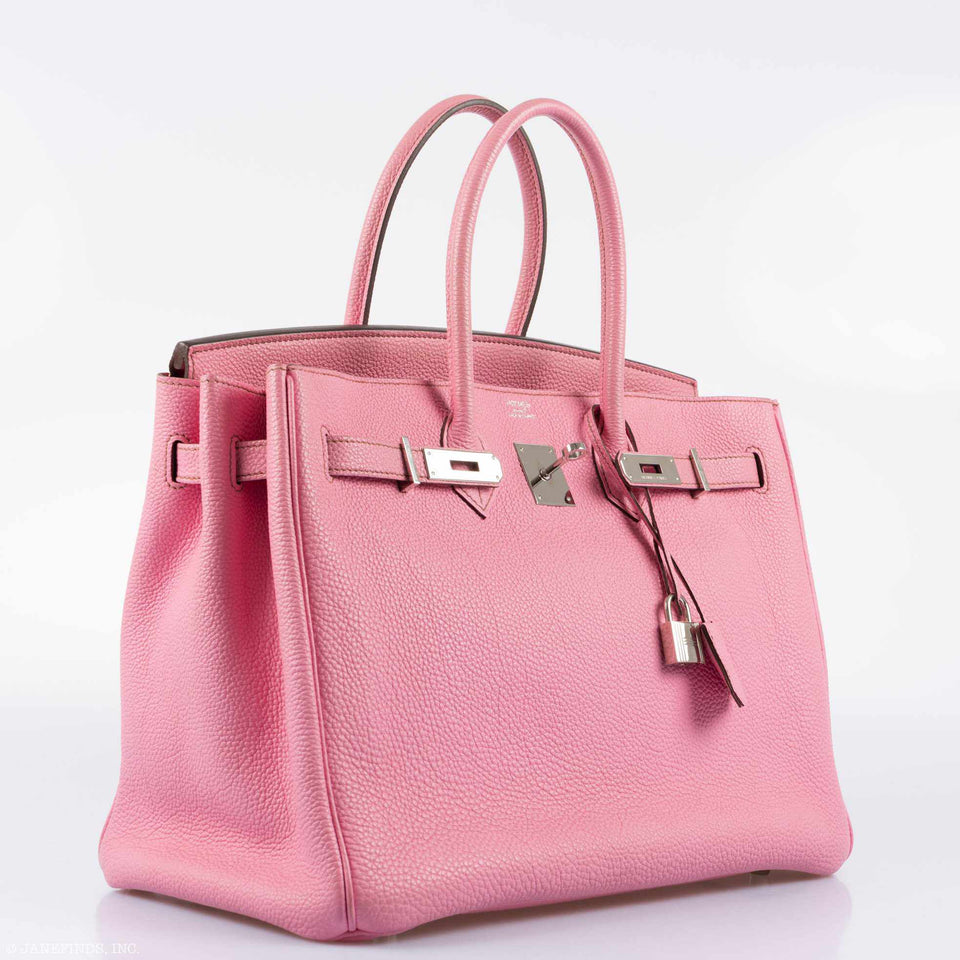 Hermes Birkin 35 Bubblegum 5P Pink Palladium Hardware