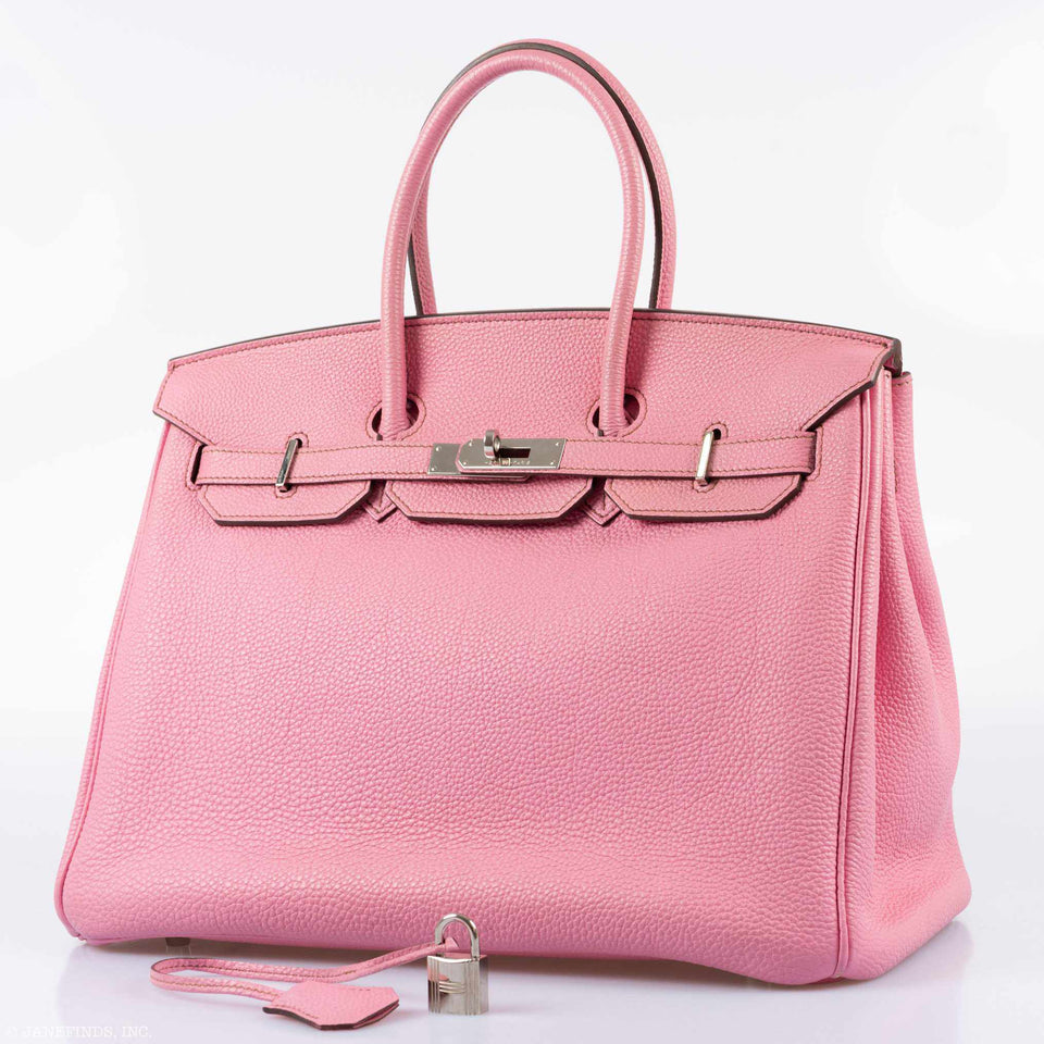 Hermes Birkin 35 Bubblegum 5P Pink Palladium Hardware