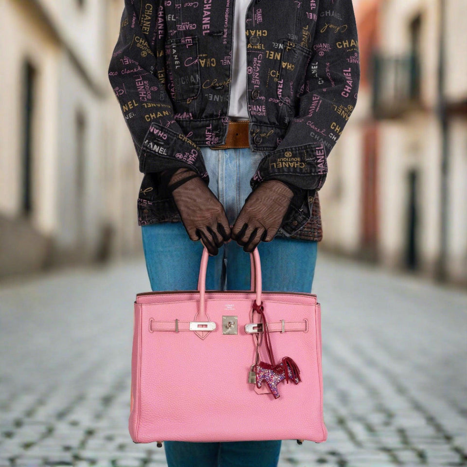 Hermes Birkin 35 Bubblegum 5P Pink Togo Palladium Hardware