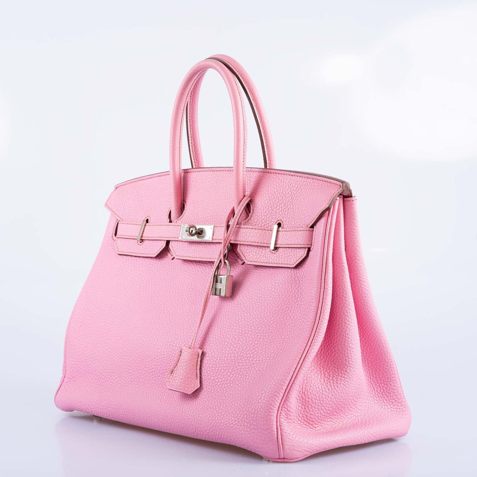 Hermes Birkin 35 Bubblegum 5P Pink Togo Palladium Hardware