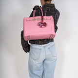 Hermes Birkin 35 Bubblegum 5P Pink Togo Palladium Hardware