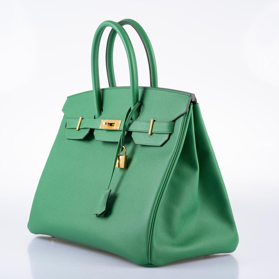 Hermes Birkin 35 Cactus Epsom Gold Hardware