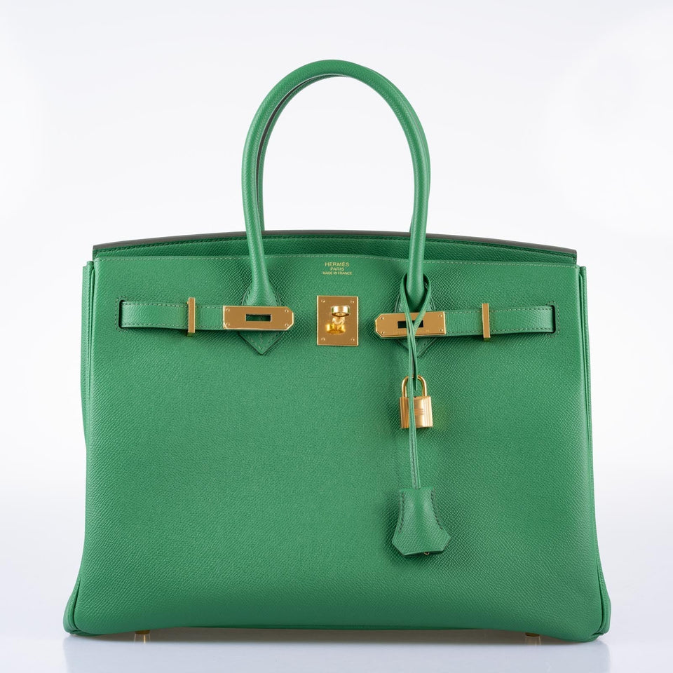 Hermes Birkin 35 Cactus Epsom Gold Hardware