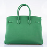 Hermes Birkin 35 Cactus Epsom Gold Hardware