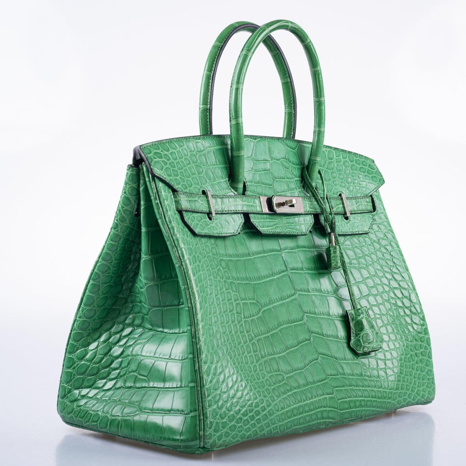 Hermes Birkin 35 Cactus Matte Alligator Palladium Hardware