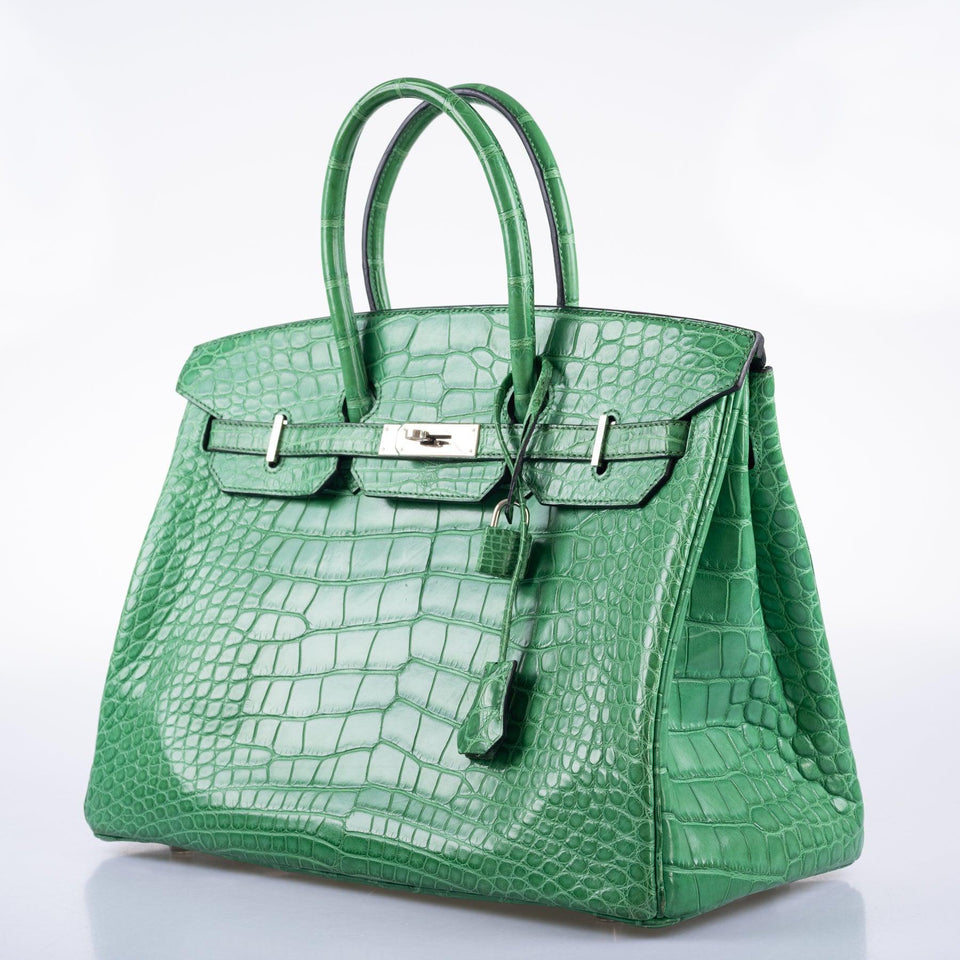 Hermes Birkin 35 Cactus Matte Alligator Palladium Hardware