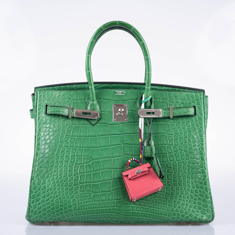 Hermes Birkin 35 Cactus Matte Alligator Palladium Hardware