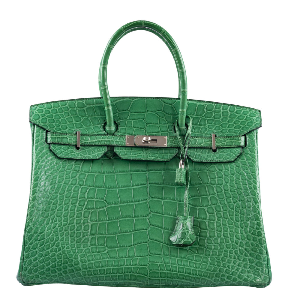 Hermes Birkin 35 Cactus Matte Alligator Palladium Hardware