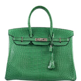 Hermes Birkin 35 Cactus Matte Alligator Palladium Hardware