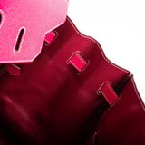 Hermes Birkin 35 Candy Collection Rose Tyrien and Rubis Epsom Palladium Hardware