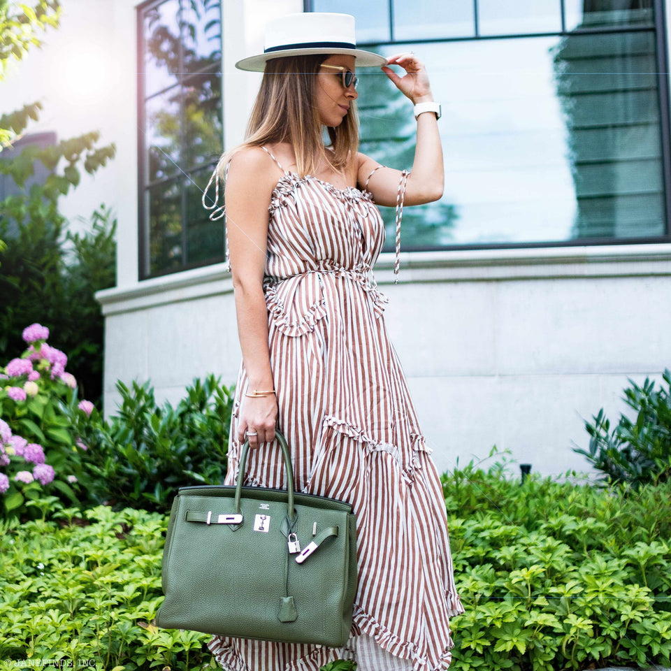 Hermes Birkin 35 Canopee Army Green Togo Palladium Hardware