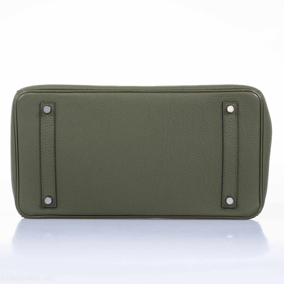 Hermes Birkin 35 Canopee Army Green Togo Palladium Hardware