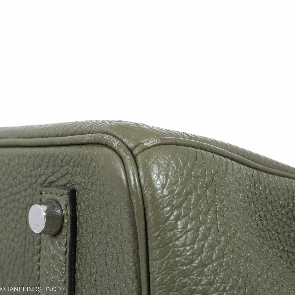 Hermes Birkin 35 Canopee Army Green Togo Palladium Hardware