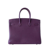 HermesBirkin 35 Cassis Purple Fjord Bag