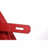 Hermes Birkin 35 Chèvre Rouge Casaque Palladium hardware