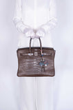 Hermes Birkin 35 Chocolate Matte Alligator Palladium Hardware