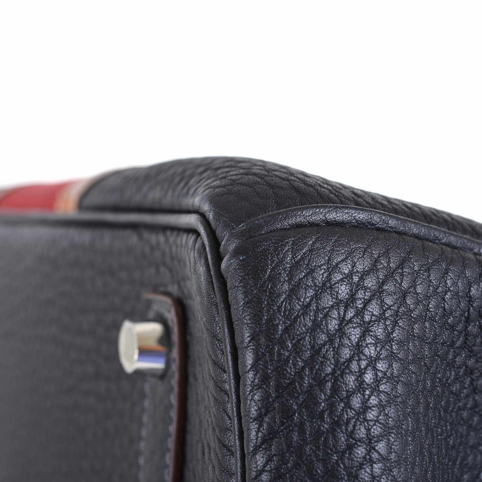 Hermes Birkin 35 Club Indigo And Barenia Combo Black Palladium Hardware