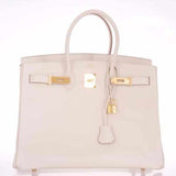 Hermes Birkin 35 Craie Epsom Gold Hardware