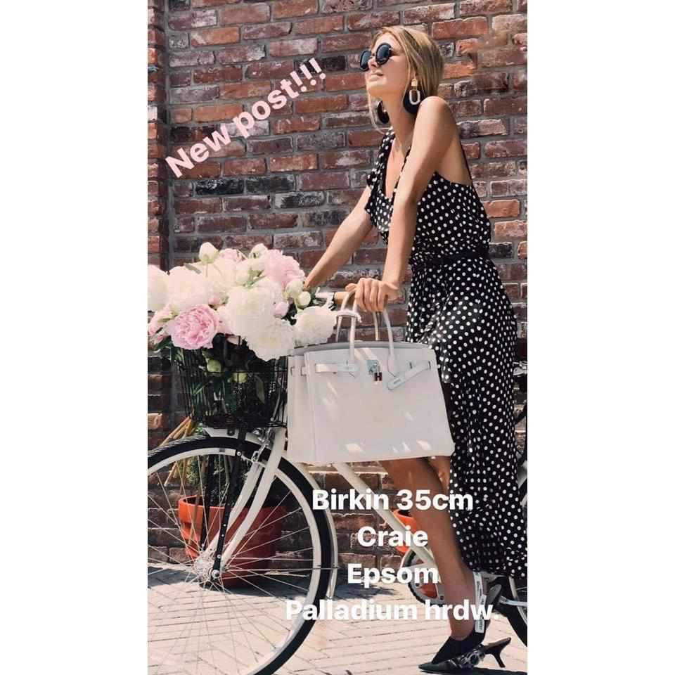 Hermes Birkin 35 Craie Epsom Palladium Hardware