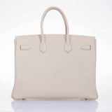Hermes Birkin 35 Craie Epsom Palladium Hardware