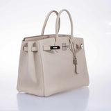 Hermes Birkin 35 Craie Epsom Palladium Hardware