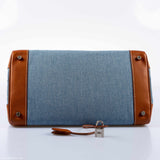 Hermes Birkin 35 Denim & Barenia Palladium Hardware - 2004