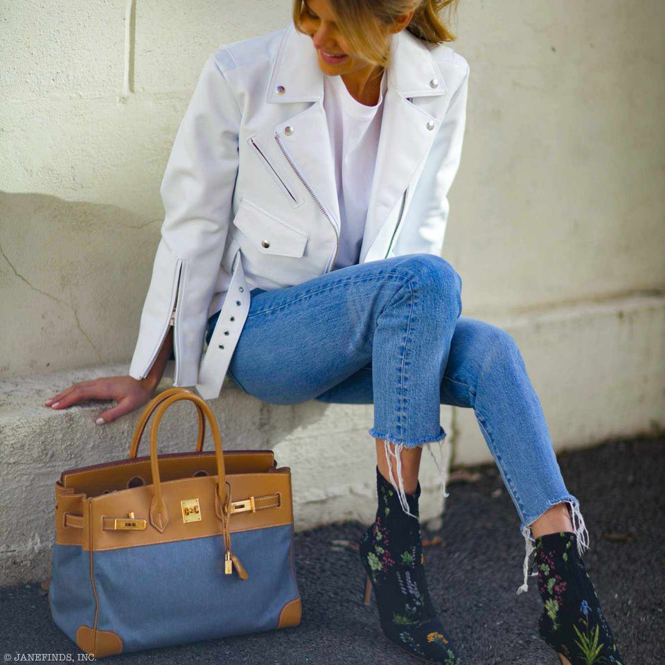 Hermes Birkin 35 Denim & Vache Naturelle Gold Hardware - Limited Edition