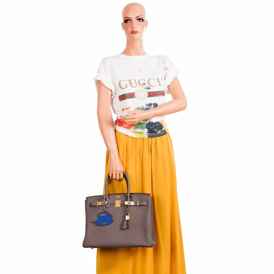 Hermes Birkin 35 Etain Tin Grey Togo Gold Hardware