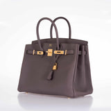 Hermes Birkin 35 Etain Tin Grey Togo Gold Hardware