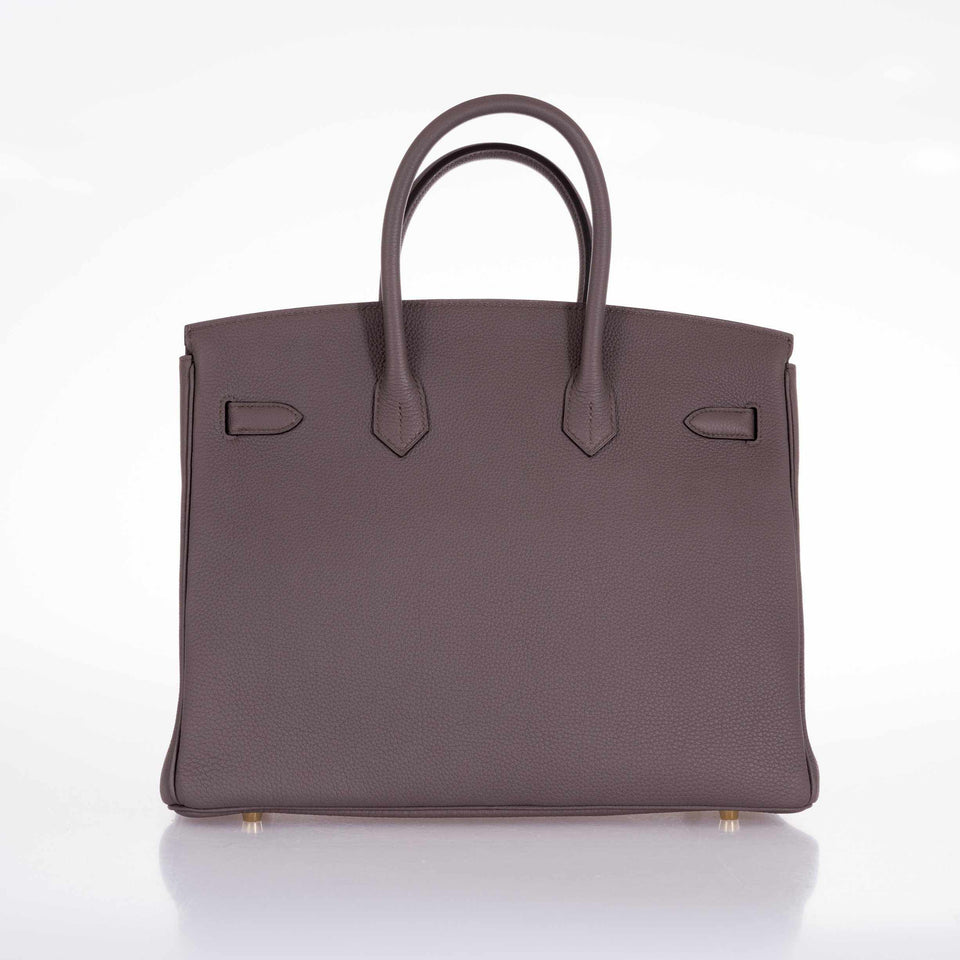 Hermes Birkin 35 Etain Tin Grey Togo Gold Hardware